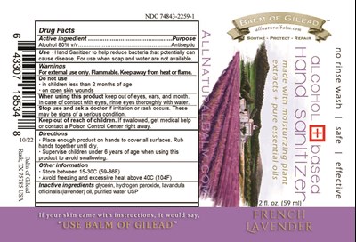 1 Balm of Gilead - Lavender Hand Sanitizer - 2 oz.jpg 59ml label - 1 Balm of Gilead Lavender Hand Sanitizer 2 oz